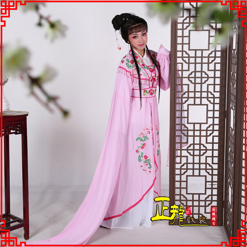 佛山花旦黄梅戏服古装戏服水袖戏剧假云肩长披